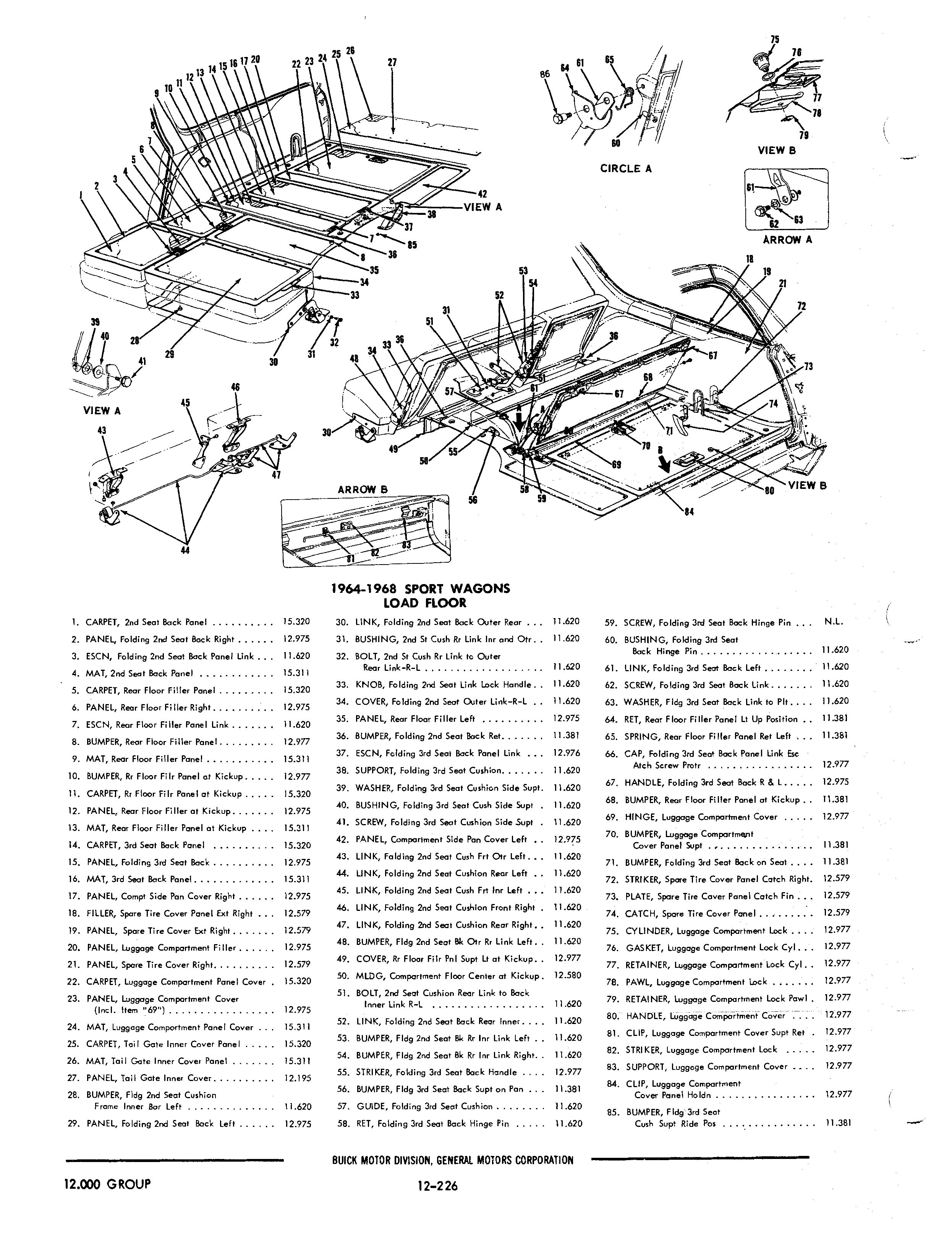 Buick 19401972 Parts illustrations / Buick Chassis And Body